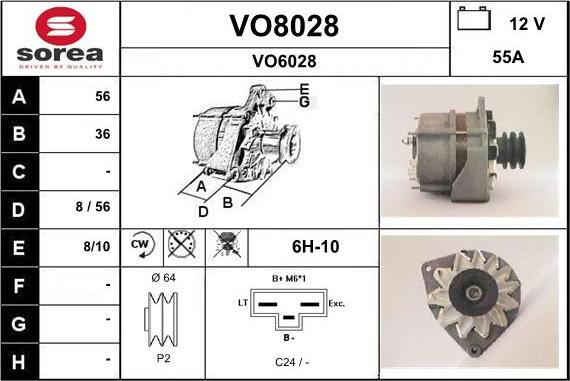 SNRA VO8028 - Генератор autozip.com.ua