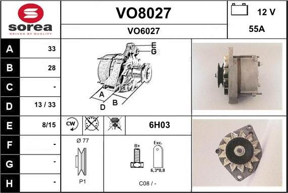 SNRA VO8027 - Генератор autozip.com.ua