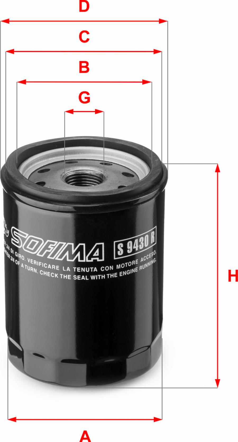 Sofima S 9430 R - Масляний фільтр autozip.com.ua