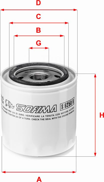 Sofima S 6250 R - Масляний фільтр autozip.com.ua