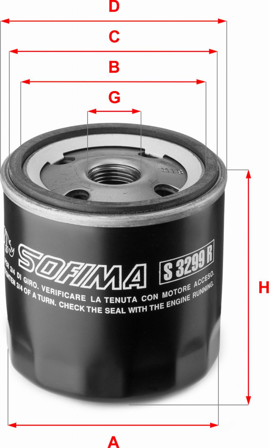 Sofima S 3299 R - Масляний фільтр autozip.com.ua