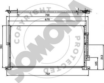 Somora 095260A - Конденсатор, кондиціонер autozip.com.ua