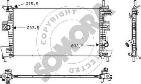 Somora 093840 - Радіатор, охолодження двигуна autozip.com.ua