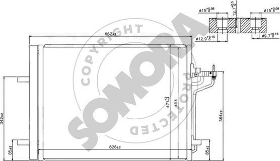 Somora 093860B - Конденсатор, кондиціонер autozip.com.ua