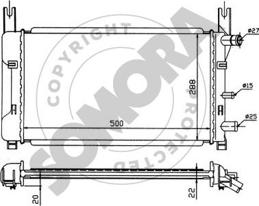 Somora 092140 - Радіатор, охолодження двигуна autozip.com.ua