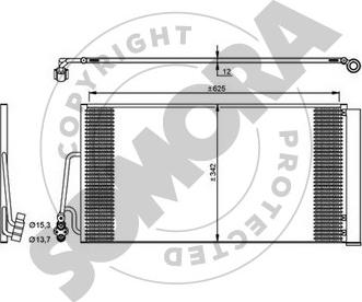 Somora 040160 - Конденсатор, кондиціонер autozip.com.ua