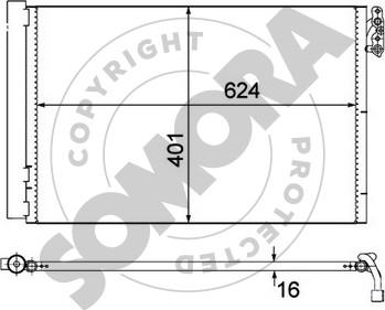 Somora 040760 - Конденсатор, кондиціонер autozip.com.ua