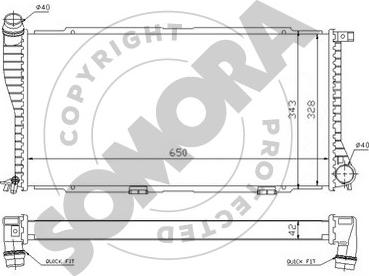 Somora 041243 - Радіатор, охолодження двигуна autozip.com.ua