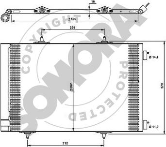 Somora 050460A - Конденсатор, кондиціонер autozip.com.ua