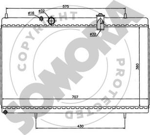 Somora 052340H - Радіатор, охолодження двигуна autozip.com.ua