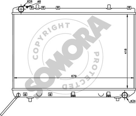 Somora 065340A - Радіатор, охолодження двигуна autozip.com.ua