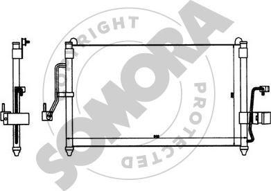 Somora 062160 - Конденсатор, кондиціонер autozip.com.ua
