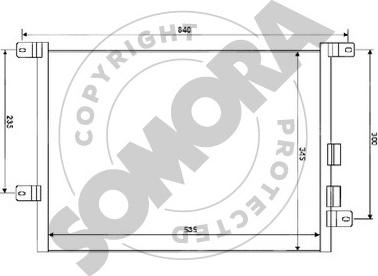 Somora 010160A - Конденсатор, кондиціонер autozip.com.ua