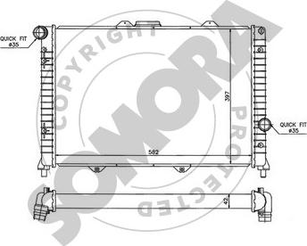 Somora 011240D - Радіатор, охолодження двигуна autozip.com.ua