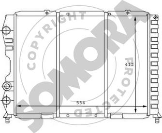 Somora 012040A - Радіатор, охолодження двигуна autozip.com.ua