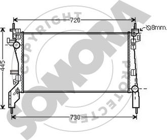 Somora 089040B - Радіатор, охолодження двигуна autozip.com.ua