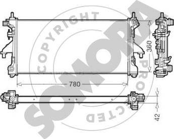 Somora 084240A - Радіатор, охолодження двигуна autozip.com.ua