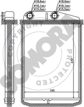 Somora 084250 - Теплообмінник, опалення салону autozip.com.ua
