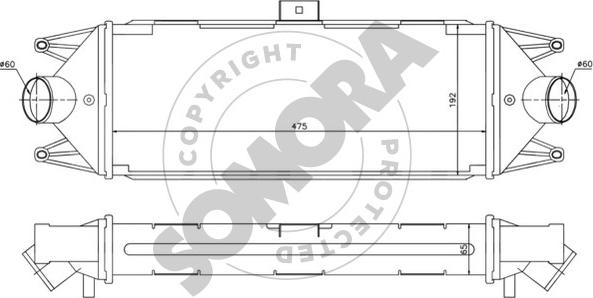 Somora 086145A - Интеркулер autozip.com.ua