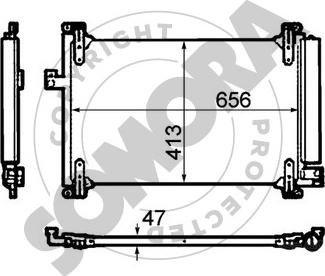 Somora 087060C - Конденсатор, кондиціонер autozip.com.ua