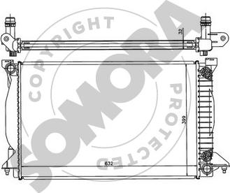 Somora 021540C - Радіатор, охолодження двигуна autozip.com.ua