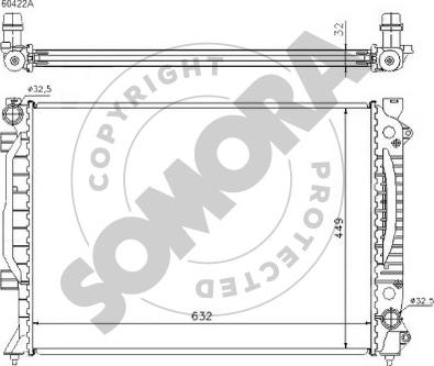 Somora 021341C - Радіатор, охолодження двигуна autozip.com.ua