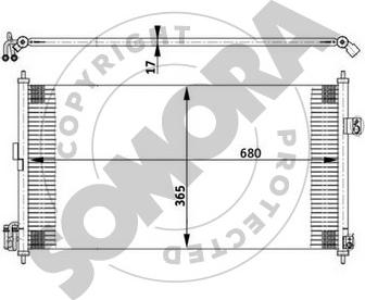 Somora 195560A - Конденсатор, кондиціонер autozip.com.ua