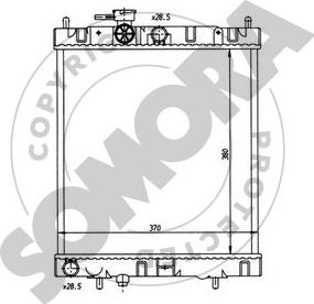 Somora 190840 - Радіатор, охолодження двигуна autozip.com.ua