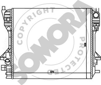 Somora 155040A - Радіатор, охолодження двигуна autozip.com.ua