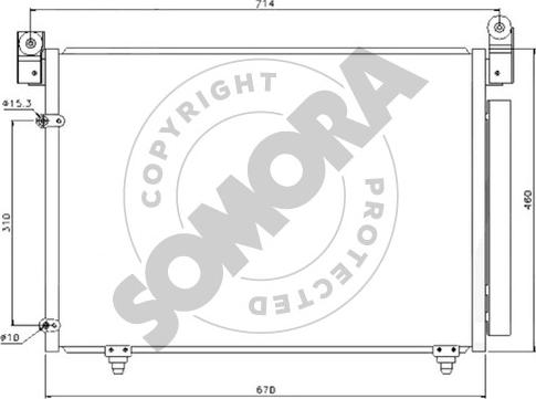 Somora 165560A - Конденсатор, кондиціонер autozip.com.ua