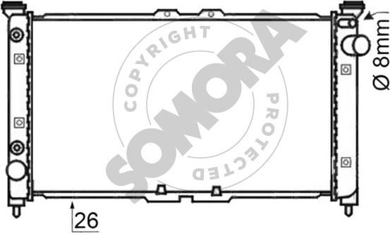 Somora 160840K - Радіатор, охолодження двигуна autozip.com.ua