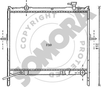 Somora 114040D - Радіатор, охолодження двигуна autozip.com.ua