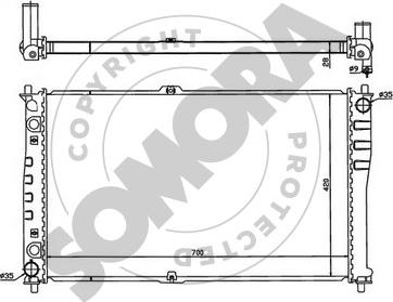 Somora 115040 - Радіатор, охолодження двигуна autozip.com.ua