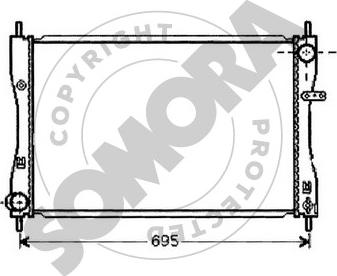 Somora 181240B - Радіатор, охолодження двигуна autozip.com.ua