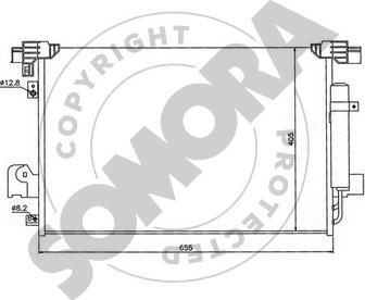 Somora 182460 - Конденсатор, кондиціонер autozip.com.ua