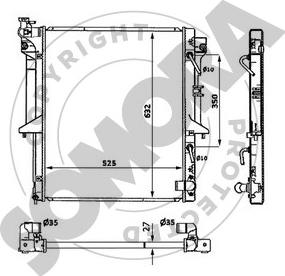 Somora 187140C - Радіатор, охолодження двигуна autozip.com.ua