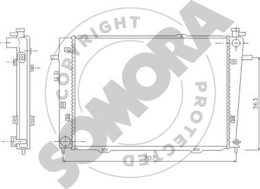 Somora 136540A - Радіатор, охолодження двигуна autozip.com.ua