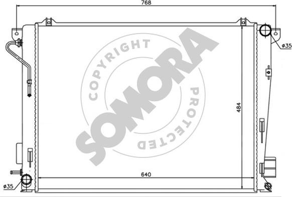 Somora 137140C - Радіатор, охолодження двигуна autozip.com.ua