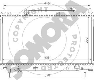 Somora 121340A - Радіатор, охолодження двигуна autozip.com.ua