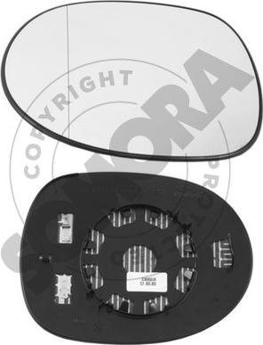 Somora 123356GM - Дзеркальне скло, зовнішнє дзеркало autozip.com.ua