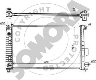 Somora 175040C - Радіатор, охолодження двигуна autozip.com.ua