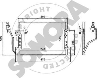 Somora 175060B - Конденсатор, кондиціонер autozip.com.ua