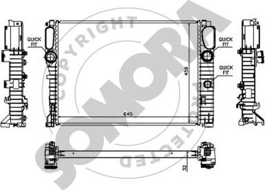 Somora 170843 - Радіатор, охолодження двигуна autozip.com.ua