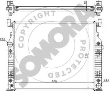 Somora 170240 - Радіатор, охолодження двигуна autozip.com.ua