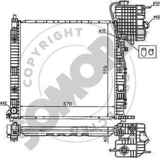 Somora 173040C - Радіатор, охолодження двигуна autozip.com.ua