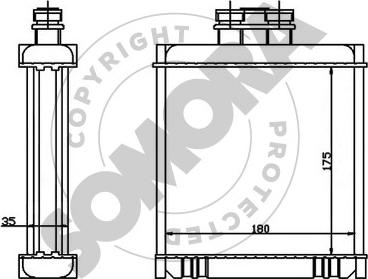 Somora 355450 - Теплообмінник, опалення салону autozip.com.ua