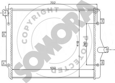 Somora 351040C - Радіатор, охолодження двигуна autozip.com.ua