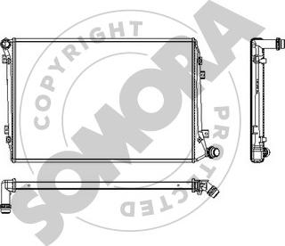 Somora 351040F - Радіатор, охолодження двигуна autozip.com.ua