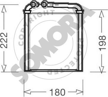 Somora 351050A - Теплообмінник, опалення салону autozip.com.ua