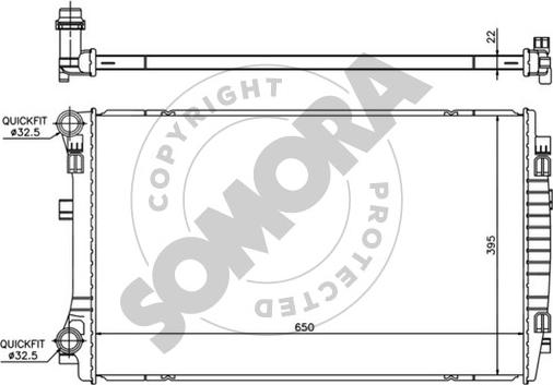 Somora 351240B - Радіатор, охолодження двигуна autozip.com.ua